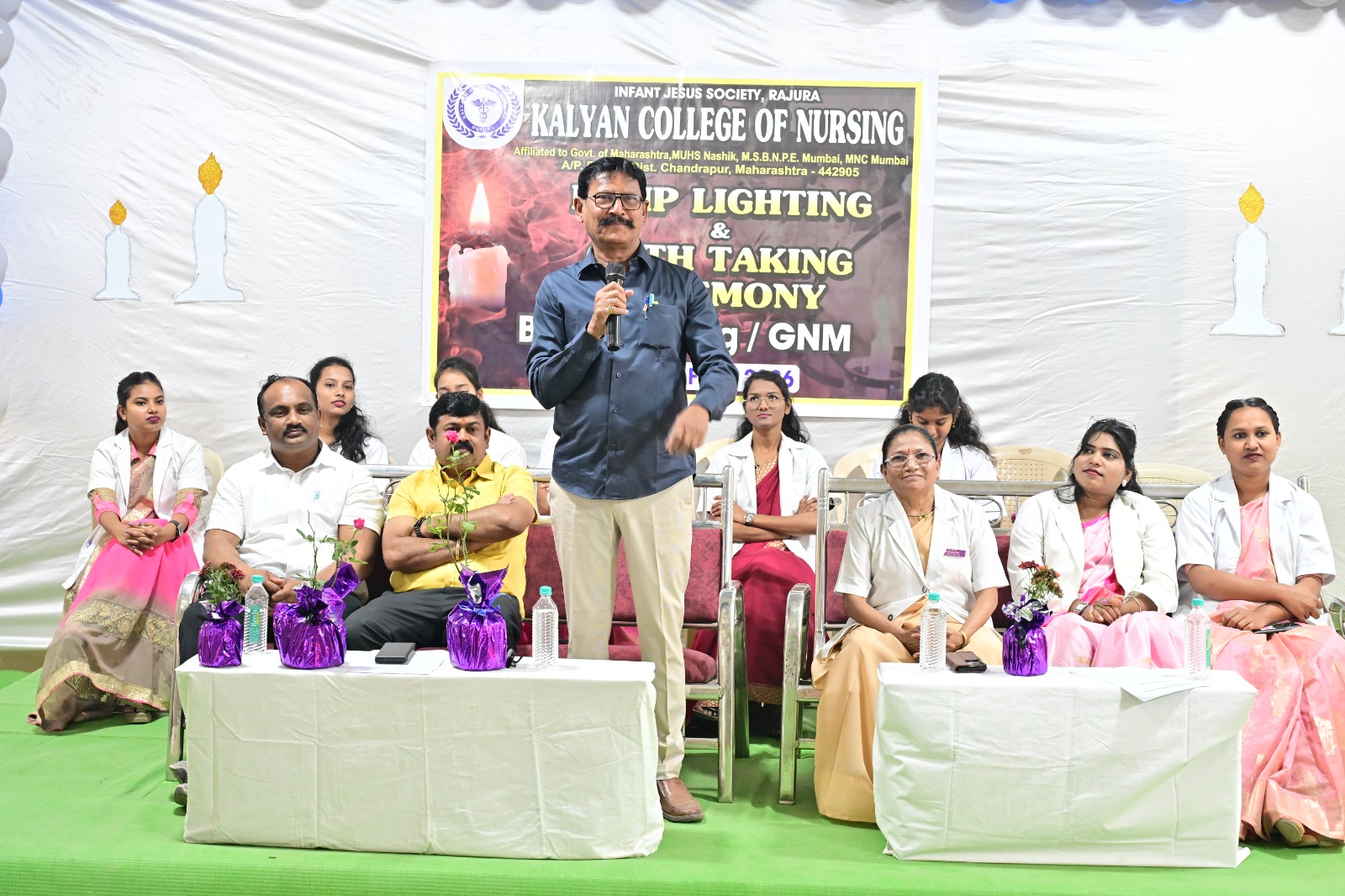 कल्याण कॉलेज ऑफ नर्सिंगमध्ये शपथविधी व दीपप्रज्वलन सोहळा उत्साहात